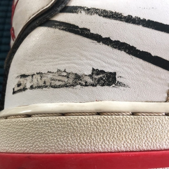 Nike Air Force 1 React D/MS/X White Black Red Sneakers CD6960-100 Size 6Y - Picture 13 of 13